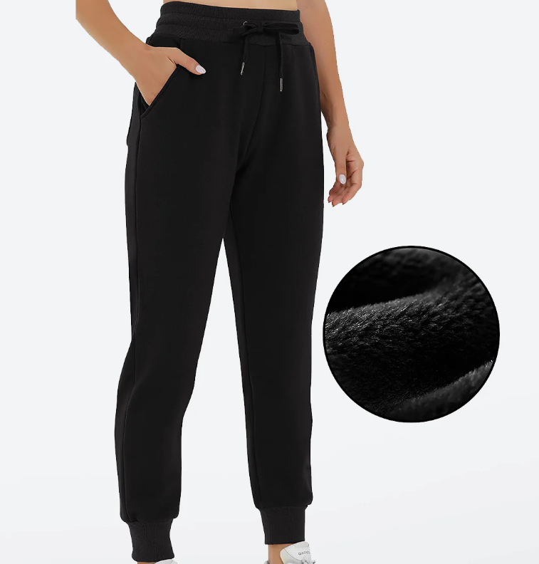 HeathYoga  Fleece Lined Tapered Joggers Pants, Size XL