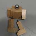 Whimsical Shaking Figurine, Wooden Man with Swappable Face Plates, Fun Kinetic Desk Decor for Office & Home, Engaging Gift for Coworkers & Friends