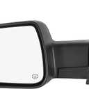 68462769AB Left Driver Side Mirror Compatible With Dodge Ram 1500 2019-2026, Black-Left-14 Pins