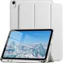 Dirrelo Compatible with iPad (A16) 11th Generation Case 11 Inch 2025 New, for iPad 10th Generation Case 10.9 Inch 2022, Trifold Stand Protective Cover with Pencil Holder, Auto Sleep/Wake, Light Gray