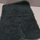 OLANLY Dog Door Mat for Muddy Paws 24x16, Absorbs Moisture and Dirt, Absorbent Non-Slip Washable Doormat, Quick Dry Chenille Mud Mat, Entry Indoor Entryway Carpet for Inside Floor, Blackish Green