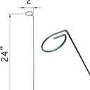 24 Inches Single Stem Plant Support Stakes Steel Garden Stakes Plant Atem Support, Pack of 20