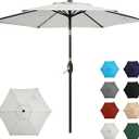 SUNVIVI OUTDOOR Outdoor Patio Umbrella, Patio Umbrella, Market Umbrella, Large Outdoor Umbrella, Metal Pole Umbrella with Push Button Tilt and Crank, Polyester Canopy