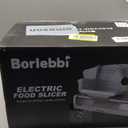 Meat Slicer, 200W Electric Food Slicer with 2 Removable 7.5" Stainless Steel Blades and Stainless Steel Tray, Child Lock Protection, Adjustable Thickness, Food Slicer Machine for Meat Cheese Bread