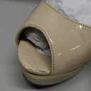 Women's High Heels Slingback Platform Pumps Stilettos Close Pointed Toe Heels Patent Solid Dating Party Dress Shoes, 6M 