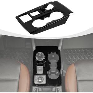 Gear Shift Panel Trim Center Console Cup Holder Gear Panel Cover Compatible with 2021-2024 Ford Bronco Sport, Black