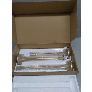 Candlestick Holders Set of 3, Iron Taper Candle Holder Set, Decorative Tall Candle Stand Fits 3/4 inch Thick Candles for Wedding, Dining Table, Party Decoration (12" 14" 15.5", Antique Brass)