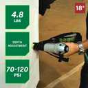Metabo HPT Cap Stapler, Pro-Preferred Pneumatic Power Nailers, Crown Stapler for Roofing Felt, Foam Insulation & House Wrap, 18 Gauge, Up to 200 7/16" Crown Staples, Length 7/8" to 1-1/2", N3808AP
