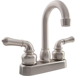 Dura Faucet (DF-PB150C-SN RV Swivel Bar Faucet with Classical Levers - 6-inch Spout (Brushed Satin Nickel)