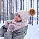 Tatuo 16 Pcs Faux Fur Pom Poms for Hat 4 Inches Large Fluffy Pom Balls for Crafts Knitting Beanies Shoes Scarves Bag Pompoms Keychain Charms Winter DIY Accessories (Black,Gray,Brown,White,Natural)