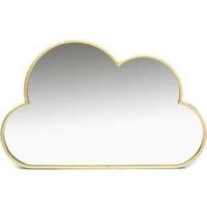 Large Wall Mirror, Cloud Shaped Bathroom Mirror, Gold/Black/White Decorative Mirror, Irregular Vanity Mirror with Metal Frame, for Bedroom, Bathroom, Entrance (Color : Gold, Size : 65x40cm/25.6x15.7 (25.6"L x 15.7"W)