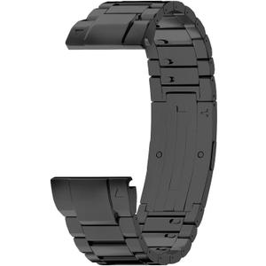 LDFAS Fenix 8/7/6/5 Band, 22mm Titanium Metal [Super Scratch Resistant] Quick Easy Fit Watch Strap Compatible for Garmin Fenix E/7 Pro/6 Pro/5 Plus/quatix 7/Instinct 2 Bands (SSR-Black)