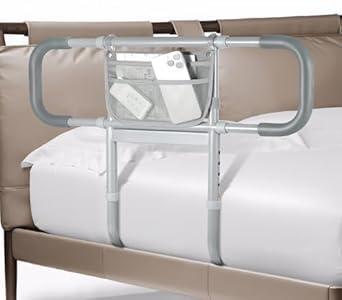 Siebenschläfer Bed Rails for Elderly Adults Safety, Extended Bed Assist Rail for Seniors - Adjustable Side Bed Guard Rails Handle Support Bar with Storage Bag, Fit King Queen Full Twin Beds