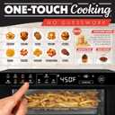Gourmia Toaster Oven Digital Air Fryer - Convection Mode with 4 Slice Capacity, 3 Rack Positions, 12 Presets, Toast, Bagel, Bake, Roast, Broil, Dehydrate, Popcorn, Fits 9" Pizza, Black, Large