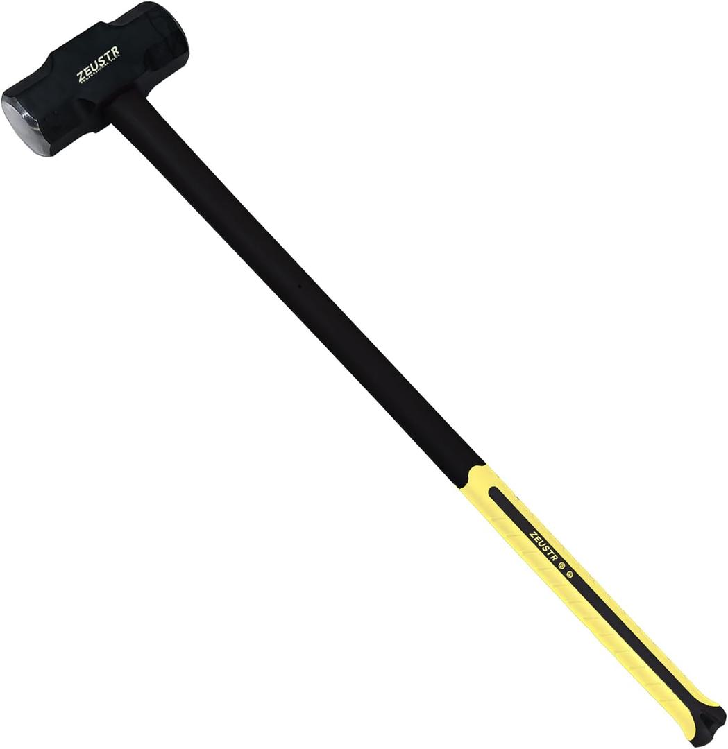 12LB Sledge Hammer, Nylon Handle with Shock Reduction, Anti-Slip Grip