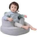 Inflatable Baby Seat with Breathable Cover for Babies 3 Months and Up, Inflatable Infant Chair, Blow-Up Baby Chair, Infant Sit-Up Chair (Bear + Cover)