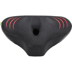 Oversized Comfort Bike Seat Comfortable Replacement Bike Saddle Memory Foam Soft Bike Saddle Waterproof Universal Fit Bicycle Seat for Women Men, Red