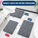 OLANLY Memory Foam Bath Mat 47x24, Ultra Soft and Absorbent Bathroom Rugs, Machine Washable, Comfortable Bath Carpet for Bathroom Floor, Tub and Shower, Dark Grey