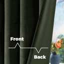 BGment Olive Green Velvet Curtains 84 Inch Length, Thermal Insulated Blackout Curtains Room Darkening Drapes with Back Tab and Rod Pocket for Living Room/French Door, Set of 2 Panels, 52 x 84 Inch