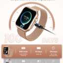 Smart Watch for Women for iPhone Android: 1.85"Smartwatch with Make/Answer Call Sleep Heart Rate SpO2 Blood Pressure Monitor IP68 Waterproof 120+Sport Mode Fitness Tracker 1000mAh Battery 2Bands Pink