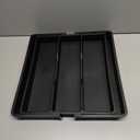 Lifewit Utensil Organizer for Kitchen Drawers, Expandable Cooking Utensil Tray, Adjustable Cutlery Silverware Flatware Holder, Plastic Spatula Tools Storage Divider, 11-18 x 14", Black