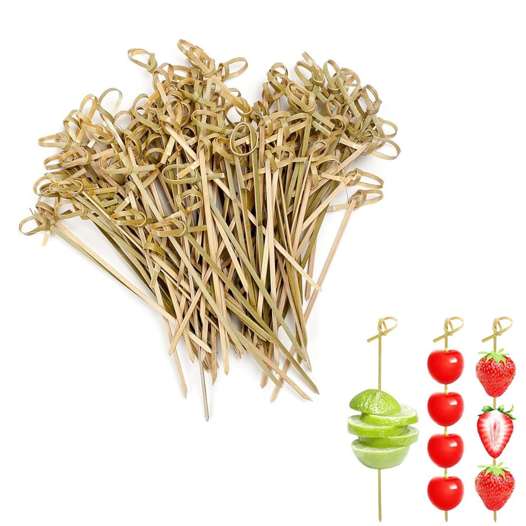 4.75" Bamboo Knot Picks -Pack of 600ct- Appetizer, Cocktails and Sandwich Toothpicks
