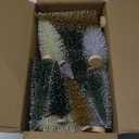 Geetery 25 Pcs Christmas Trees Set,Artificial Pine Sisal Bottle Brush Trees with Wood Base for Christmas Party Table Village Craft Decorations (Multi Color)
