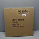 Anolyfi Bathroom Botanical Florals Prints Wall Art Rustic White Flowers Plants Canvas Painting Teal Picture Abstract Artwork Framed for Nursery Bedroom Living Room Kitchen Office Home Decor 20"x20"