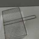 Happyyami Stainless Steel Fish Grill Basket with Handle for Outdoor Camping Bbq Portable Vegetable and Meat Grilling Rack for Patio and Picnic Use Foldable Grill Mesh 17X15 Inches