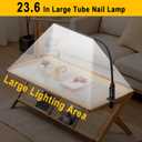CGBE Nail Light for Desk: 360 Adjustable Nail Lamp for Desk with 3 Color Modes 5 Brightness, 23.6-Inch Led Desk Lamp for Salon Manicurist Tattoo Crafts Sewing Work Reading Game - Black