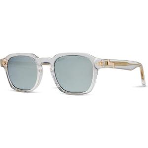 KIAURA Lautner Premium UV400 Polarized Sunglasses, Original Sizes, Shape Memory Acetate Frames, Scratch-Resistant Lenses (Gold Crystal)