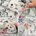 Runner Rug 2x6 Chinoiserie-Style Floral Vintage Kitchen Rugs Non Slip Washable with Rubber Backing Soft Carpet for Laundry, Bedroom, Bathroom, Beige