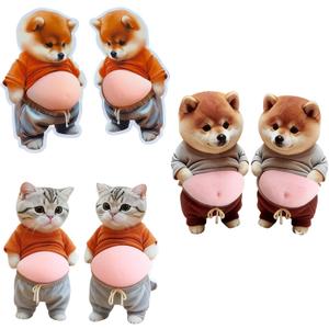 3D Cute Animal Belly Soft Silicone Bumper Pad for Phone,Laptop,Door,Cabinet | Fun 3D silicone pads (2 of each)! Silent shock-absorbing bumpers for doors, cabinets, fridges, phones & laptops.