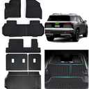 Floor Mats for All-New 2024 2025 2026 Chevrolet Traverse 8 Seats-2 Row Bench Seat,TPE All Weather Protection Trunk Mat Covering Backrest Mat for Chevy Traverse