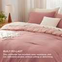 Bedsure King Comforter Set, Pink Clay Soft Prewashed Bedding for All Seasons, 3 Pieces GentleSoft™ Bed Set, 1 Lightweight Comforter (104"x90") and 2 Pillowcases (20"x36")