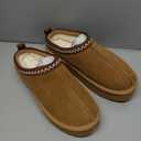 DREAM PAIRS Women's Platform Slippers Genuine Suede Slip-on Warm FuzzyEasy Autumn Winter Fluffy Comfy Furry Shoes for Outdoor Indoor
 Size 7