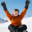 Cooraby 2 Pairs Kids Snow Ski Gloves Winter Waterproof Warm Gloves for Boys Girls Cold Weather Outdoor