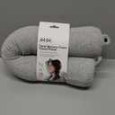 Dot&Dot Twist Memory Foam Travel Pillow for Airplanes - Travel Neck Pillow for Sleeping - Airplane Pillow for Neck Support, Chin, Lumbar and Leg - Adjustable, Bendable Neck Roll Pillow (Gray)