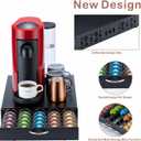 FlagShip for Nespresso Pod Holder Vertuo Capsule Storage Pod Organizer Coffee Bar Design And Coffee Machine Stand Black Metal(50 Pods Capacity)