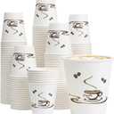 Lamosi 200 Pack 10 oz Coffee Cups, Disposable Paper Cups for Hot/Cold Beverage, Leak-Free Paper Coffee Cups for Cafe, Restaurant, Office and Home