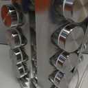 New England Stories Revolving Spice Rack Set with 20 Spice Jars, Kitchen Spice Tower Organizer for Countertop or Cabinet - Carousel Storage Includes 386 Spice Labels (Silver)