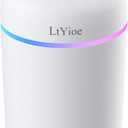 Colorful Cool Mini Humidifier, USB Personal Desktop Humidifier for Car, Office Room, Bedroom,etc. Auto Shut-Off, 2 Mist Modes, Super Quiet. (White)