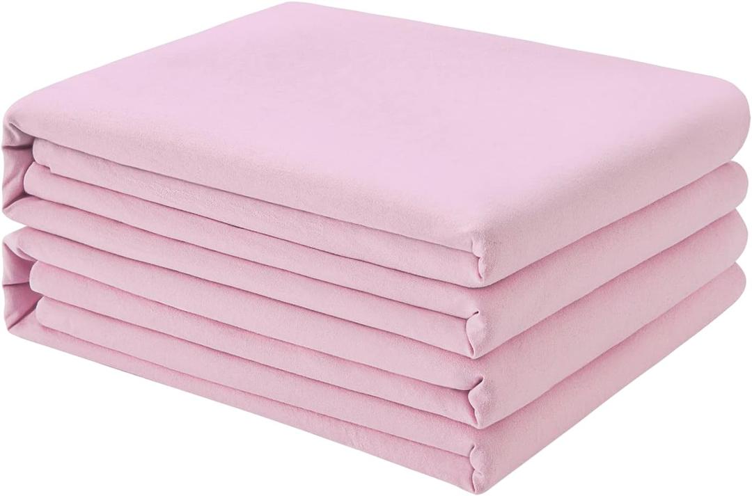 FreshCulture Twin Flat Sheets Only 2 Pack - Hotel Quality Flat Bed Sheets - Brushed Microfiber - Ultra Soft & Breathable - Wrinkle-Free - Easy Care - Flat Sheets Only Twin Size (Dusty Pink)