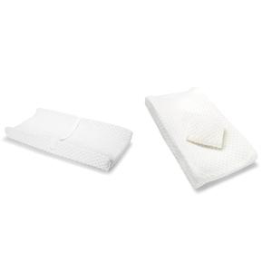 Munchkin Secure GripTM Contoured Baby Diaper Changing Pad for Dresser with Cover, Waterproof Pad + 2 Pack White Covers for Standard Contoured Changing Pads