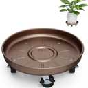 Plant Caddy With Wheels 14" Metal Plant Saucers for Indoors 390 Lb Capacity