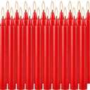 Howemon Red Candles Set of 40, 4" Red & Chime Candles, Unscented Mini Taper Candle for Prayer, Meditation and Christmas Party Decoration