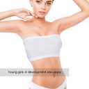 4 Pieces Women's Bandeau Bra Strapless Bralette Seamless Bandeau Non-Padded Stretch Top Bra (S)