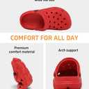 Cubufly Kids Boys Girls Clog Garden Shoes Slip On Slide Sandals Beach Water ShoesSize: 12-13 Little Kid (Red)