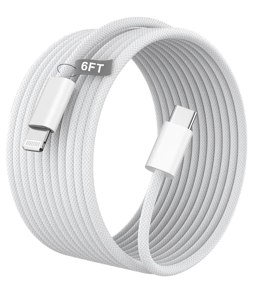 Apple MFi Certified USB C to Lightning Cable, 6FT CarPlay Cable High Speed Data Transfer Fast Charging OTG Cord for iPhone 14 13 12 11 Pro Max XS XR X 8 7 6S 6 Plus SE 5S 5C iPad mini Air Pro (6FT)