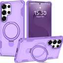 PeakFuel Designed for Samsung Galaxy S25 Ultra Case 6.9'' with Magnetic Ring Stand [Military Drop Protection][Compatible with MagSafe] Shockproof S25 Ultra Phone Case for Men Wowen, Purple